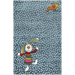 Sigikid Kinderteppich Rainbow Rabbit Blau