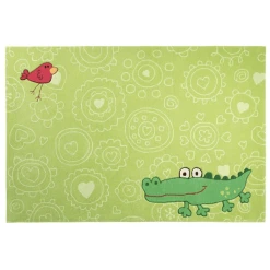 Sigikid Kurzflorteppich Happy Zoo Crocodile Lindgrün
