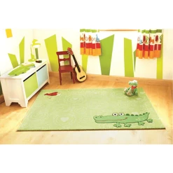 Sigikid Kurzflorteppich Happy Zoo Crocodile Lindgrün -Bieco-Shop sigikid kurzflorteppich happy zoo crocodile lindgruen a373182 3