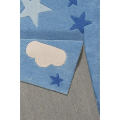 Smart Kids Kinderteppich LaLeLu Blau -Bieco-Shop smart kids kinderteppich lalelu blau a373088 4