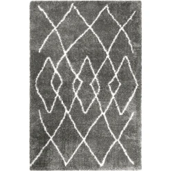 Wecon Home Hochflorteppich Afella Grau Weiss