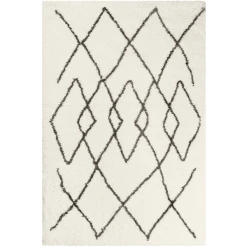 Wecon Home Hochflorteppich Afella Weiss Grau