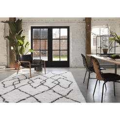 Wecon Home Hochflorteppich Afella Weiss Grau -Bieco-Shop wecon home hochflorteppich afella weiss grau a372691 3