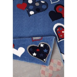 Wecon Home Kinderteppich Just Hearts Blau -Bieco-Shop wecon home kinderteppich just hearts blau a376861 2