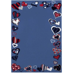 Wecon Home Kinderteppich Just Hearts Blau