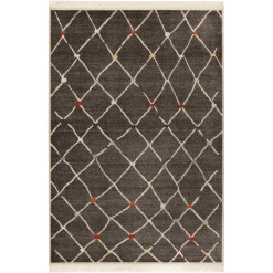 Wecon Home Kurzflorteppich Marché Bonsecours Dunkelgrau