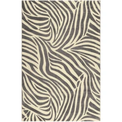 Wecon Home Kurzflorteppich Zebra Grau/creme
