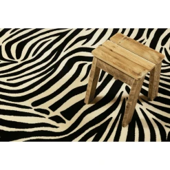 Wecon Home Kurzflorteppich Zebra Schwarz/creme -Bieco-Shop wecon home kurzflorteppich zebra schwarz creme a372531 4